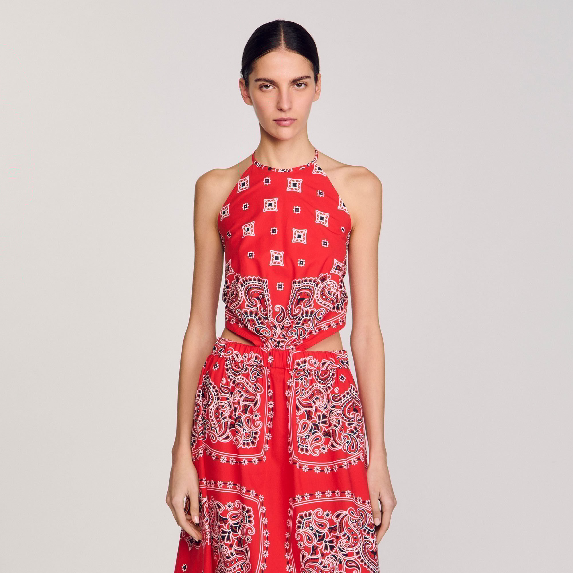 Robe longue à imprimé bandana