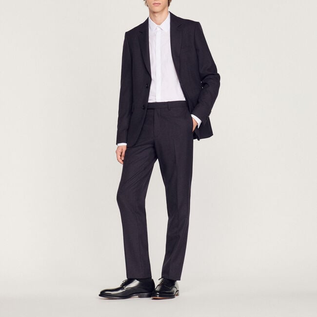 Pantalon de costume en laine vierge