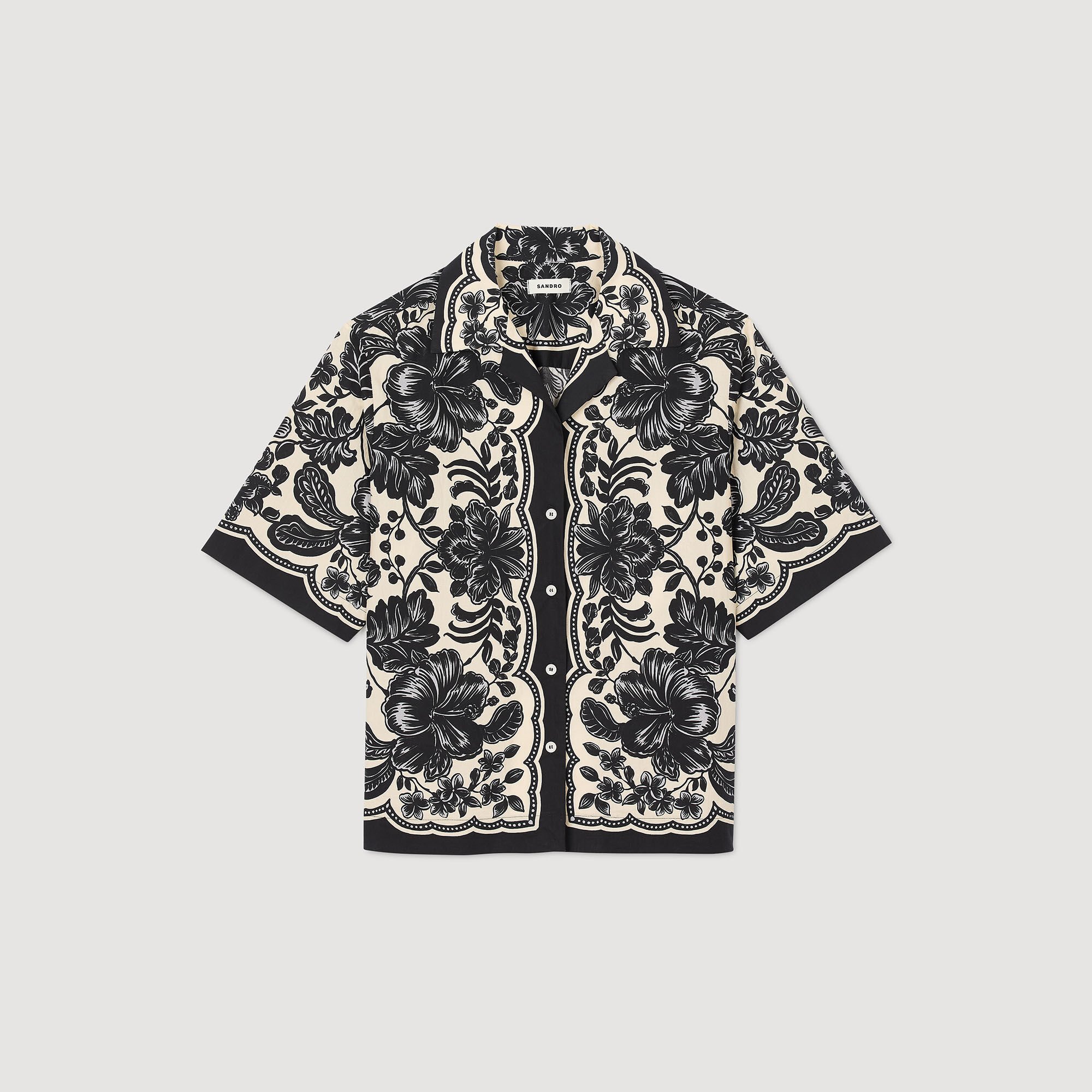 Chemise à imprimé fleuri hawaïen