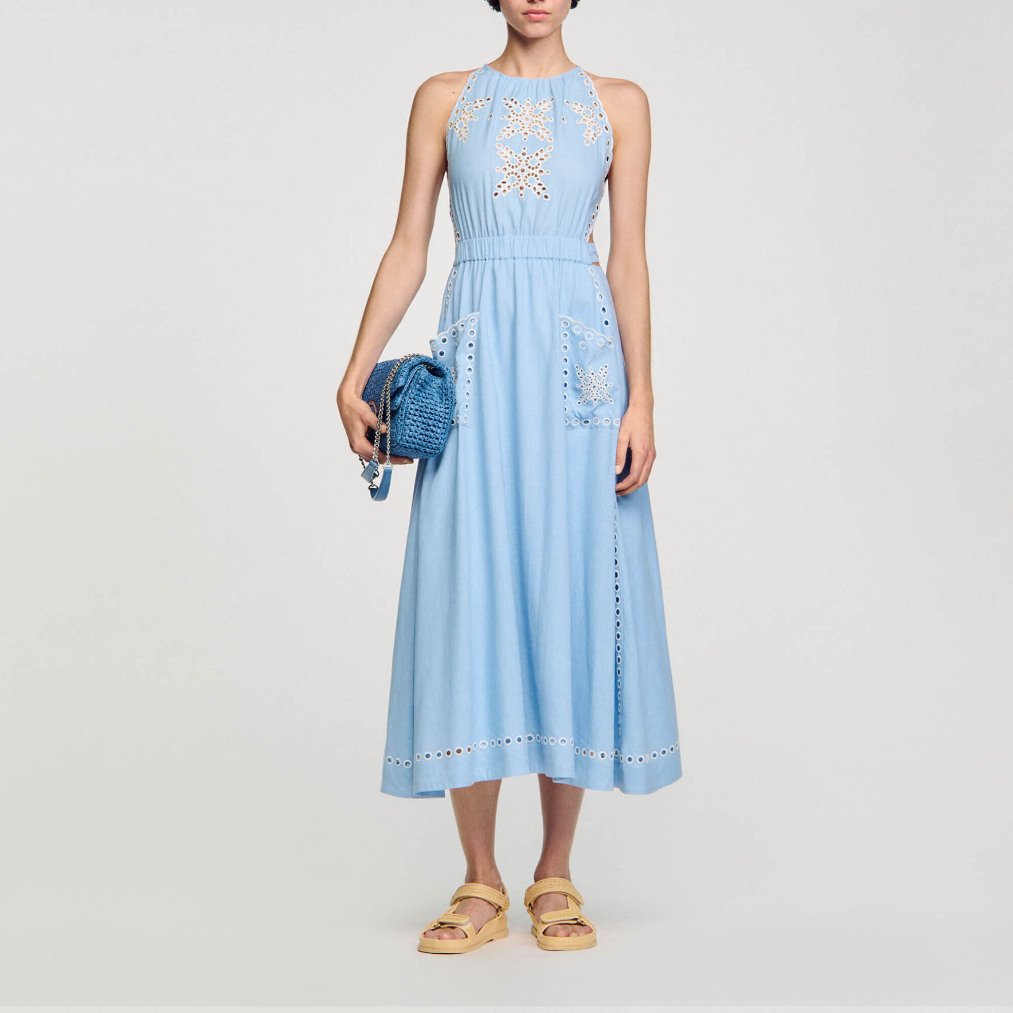 Robe longue à broderies anglaises