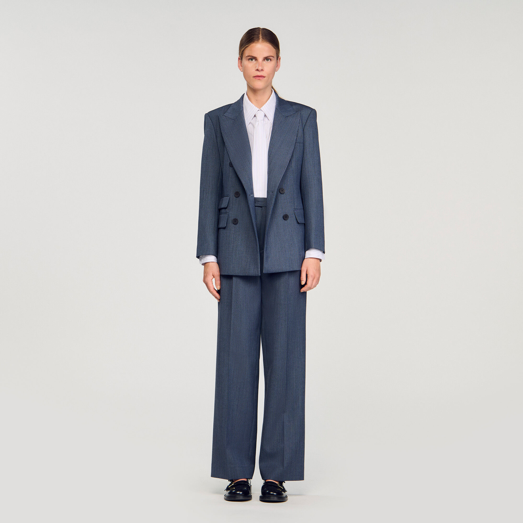 Veste de tailleur à rayures