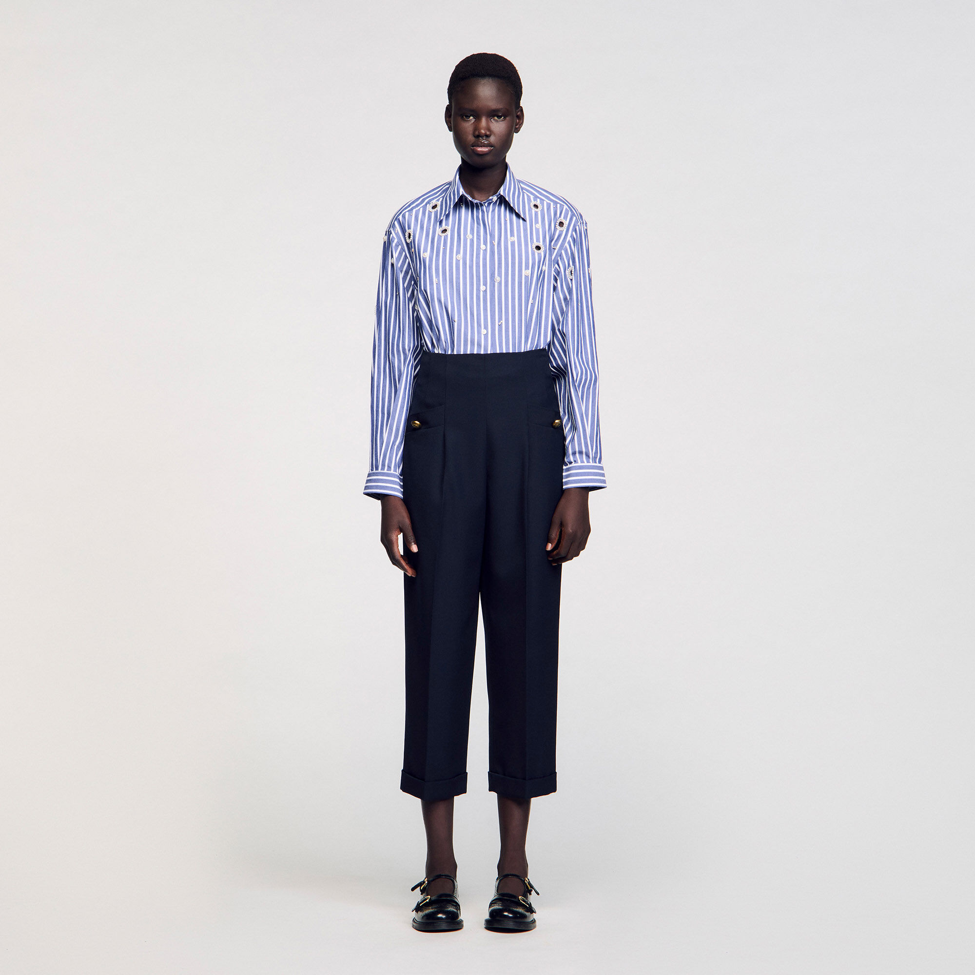 Pantalon de costume à plis