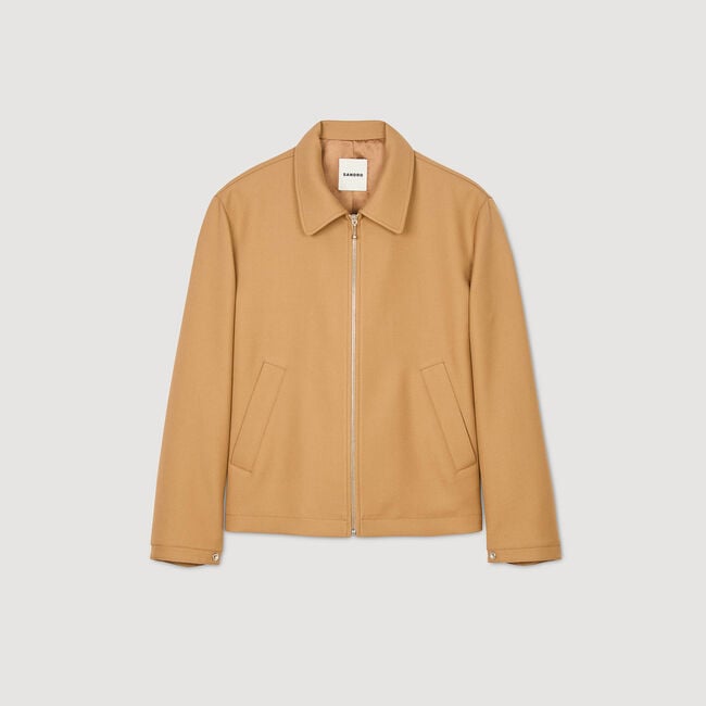 Blouson zippé en laine