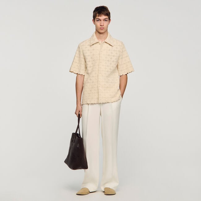 Chemise en coton broderie anglaise