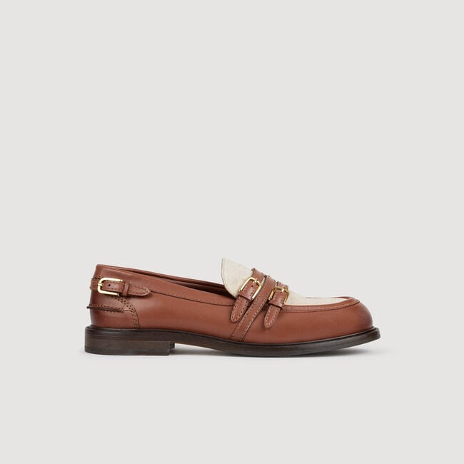Mocassins en cuir brillant