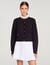 Cardigan à col volanté amovible