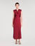 Robe longue à col V