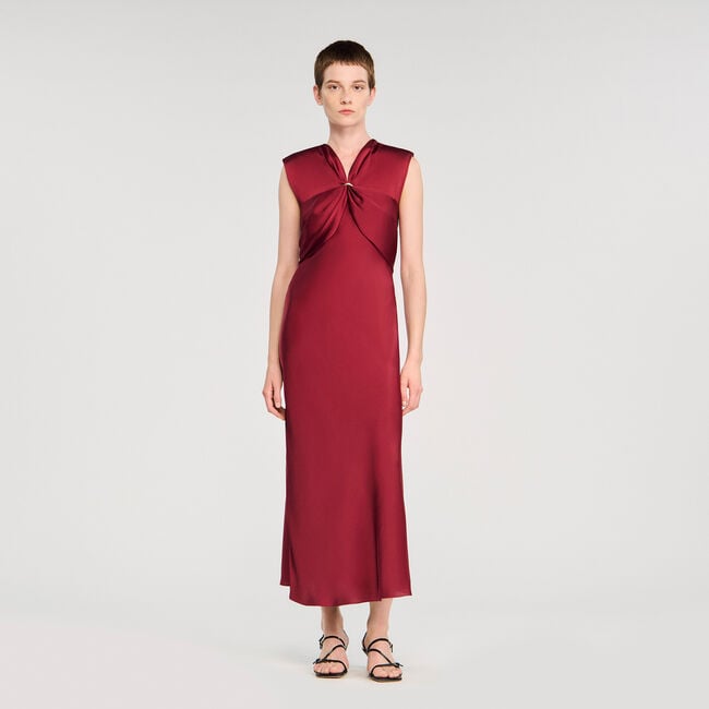 Robe longue à col V