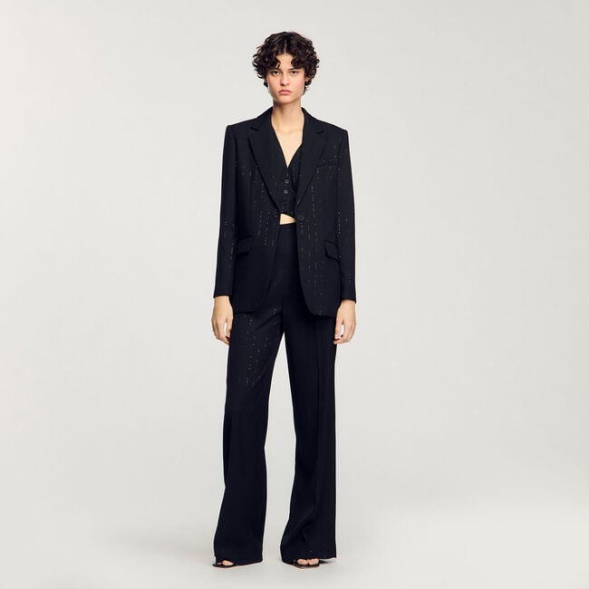 Veste à rayures avec sequins