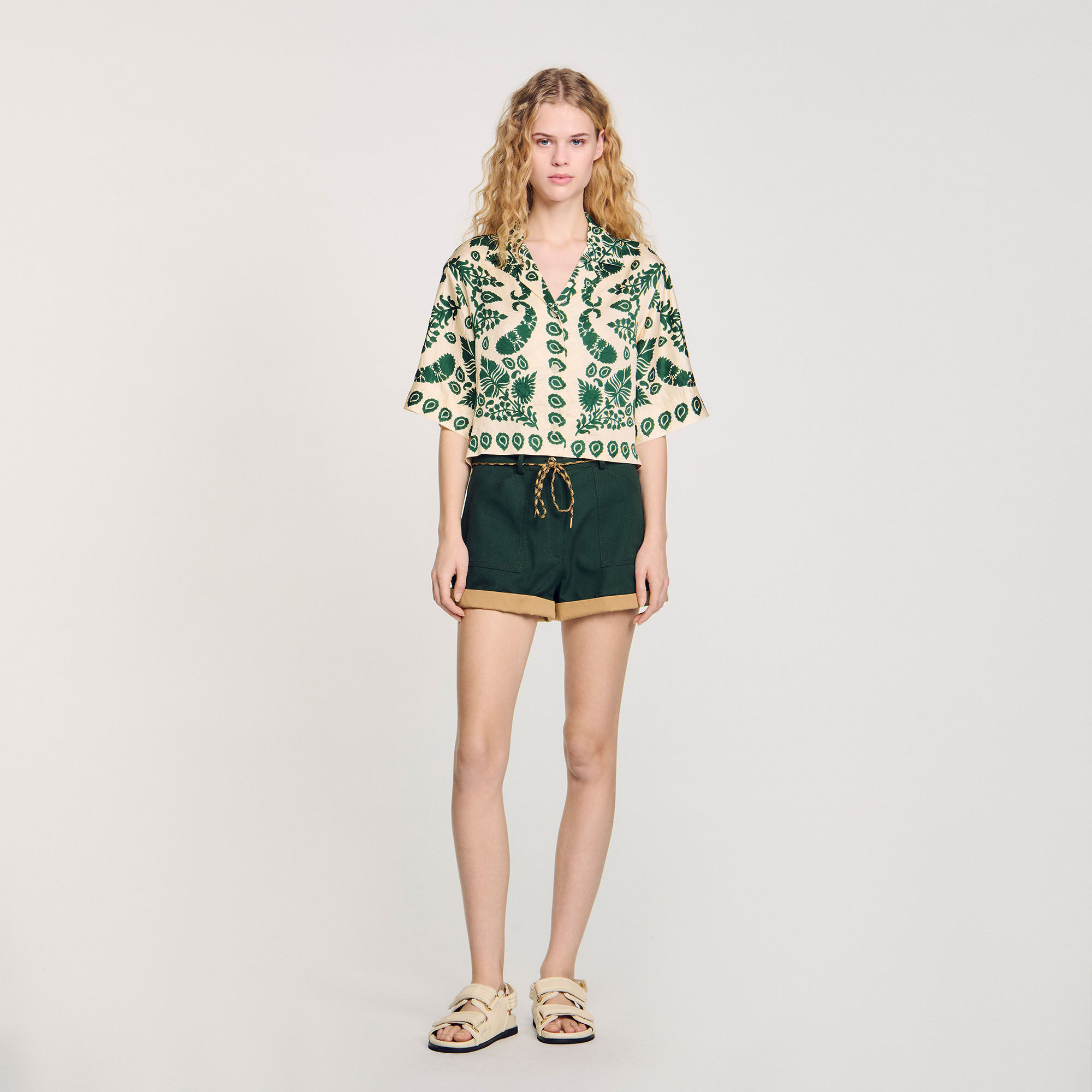 Chemise à imprimé fleuri