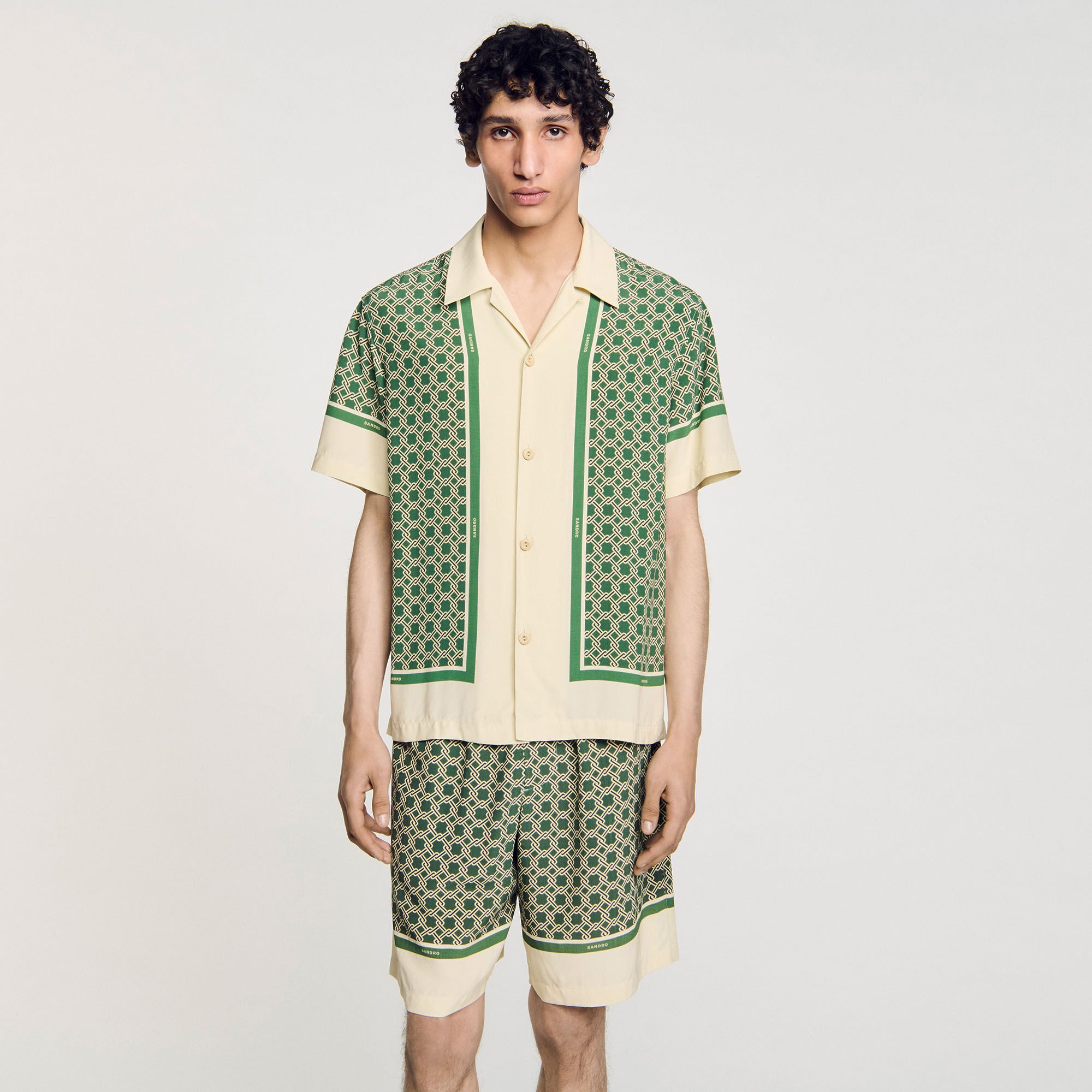 Chemise imprimée à manches courtes