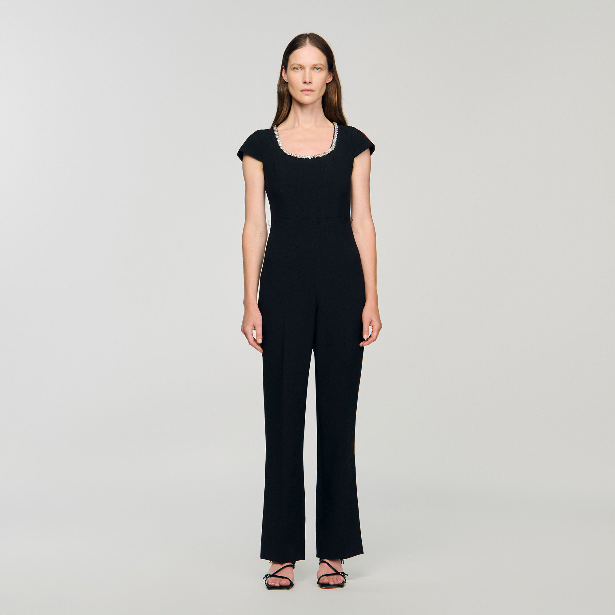 Combipantalon à col strassé