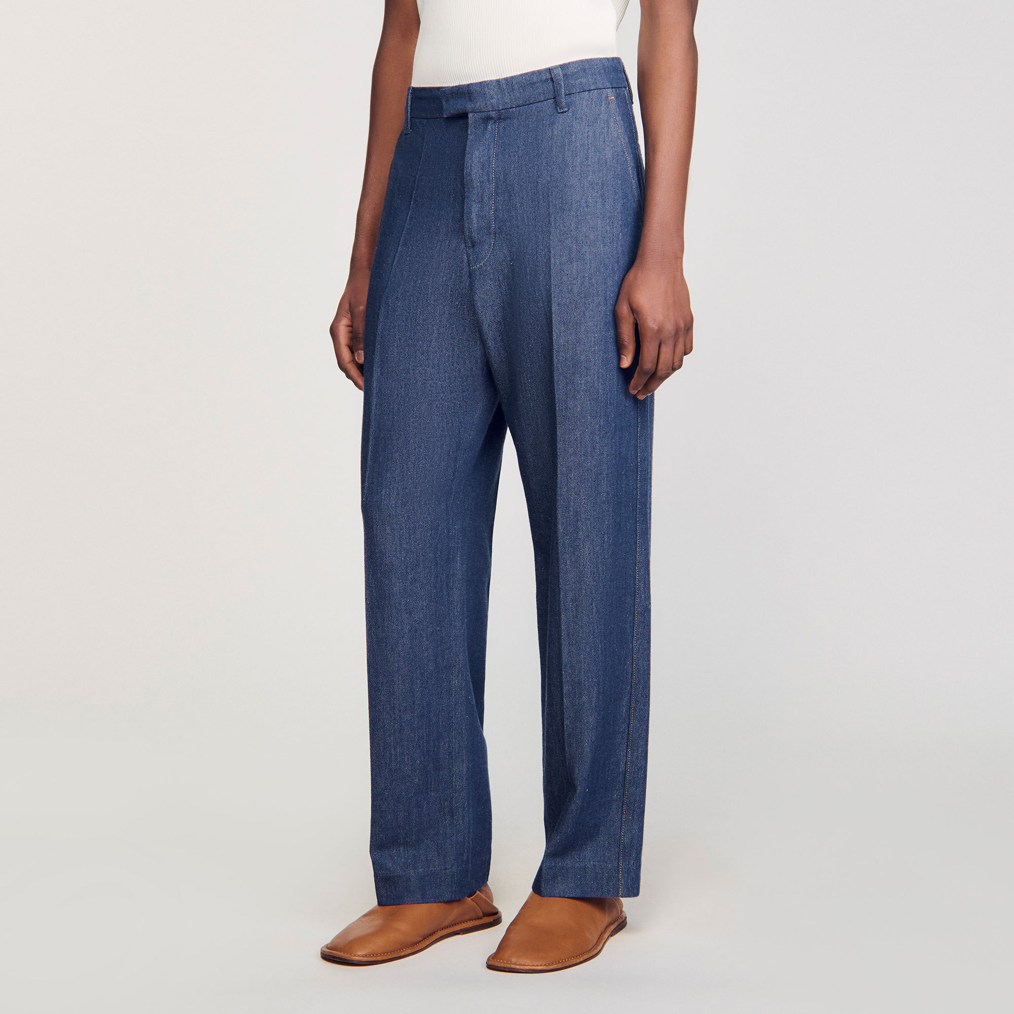 Pantalon en chambray