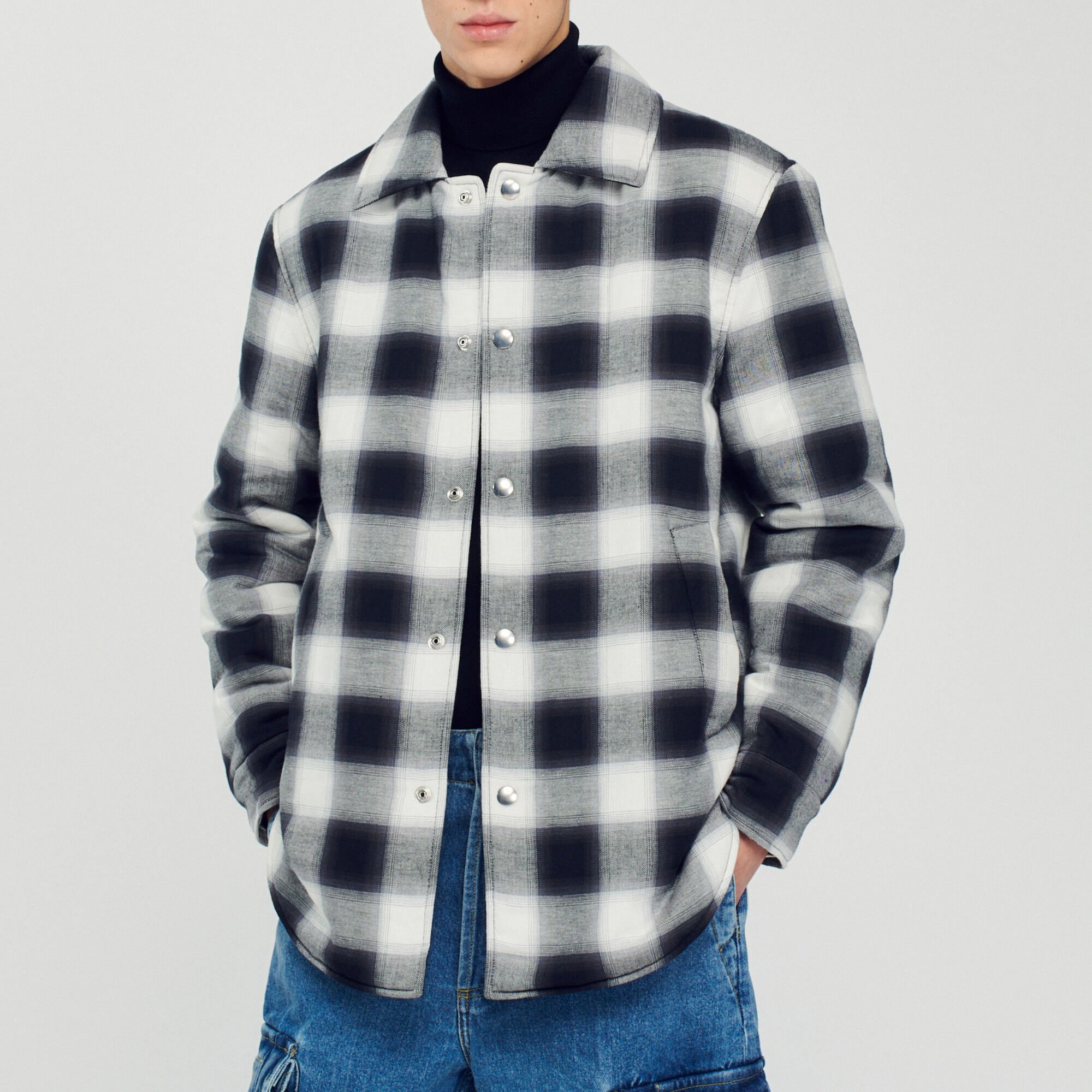 Blouson matelassé à carreaux