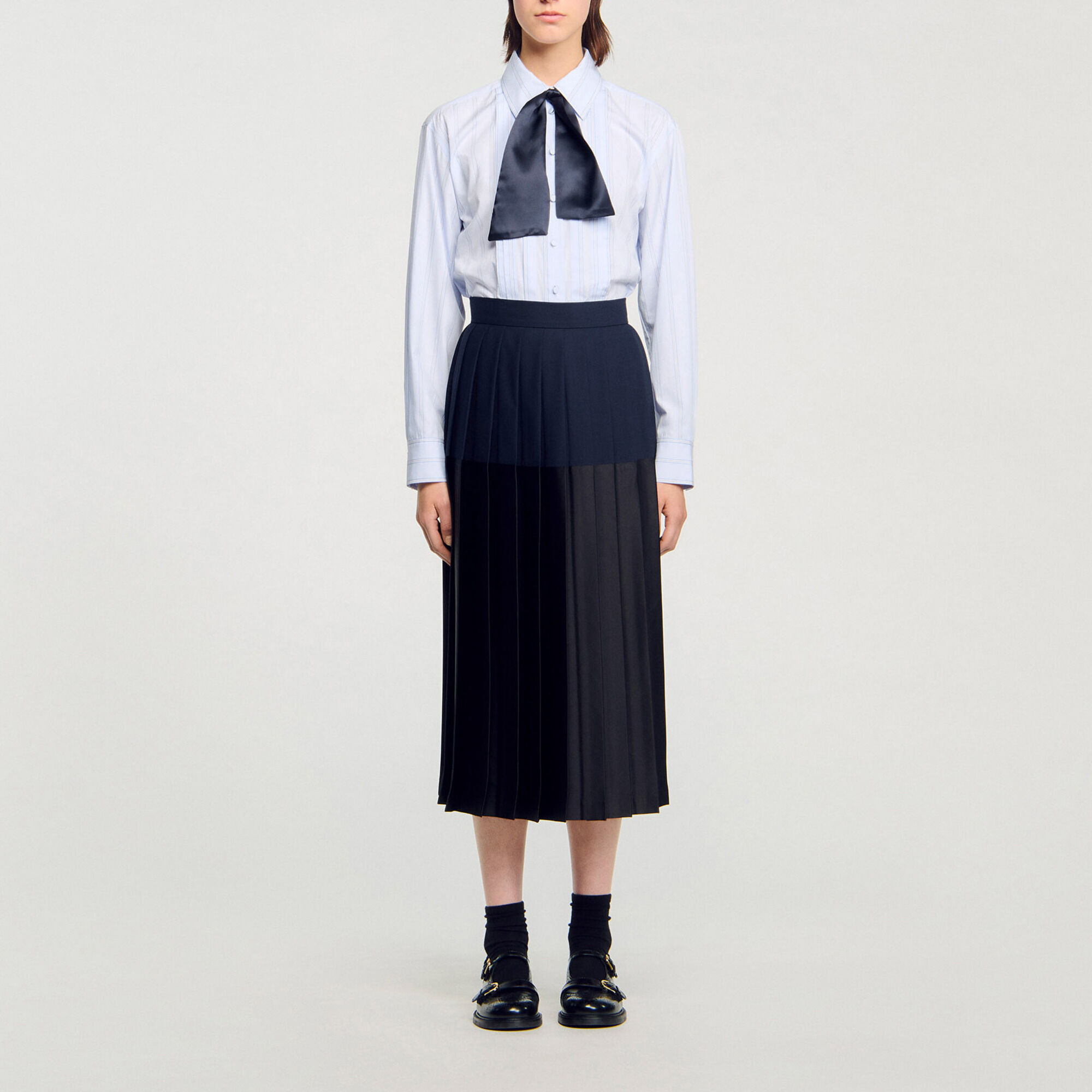 Jupe longue pliss&eacute;e - Femme | Sandro Paris