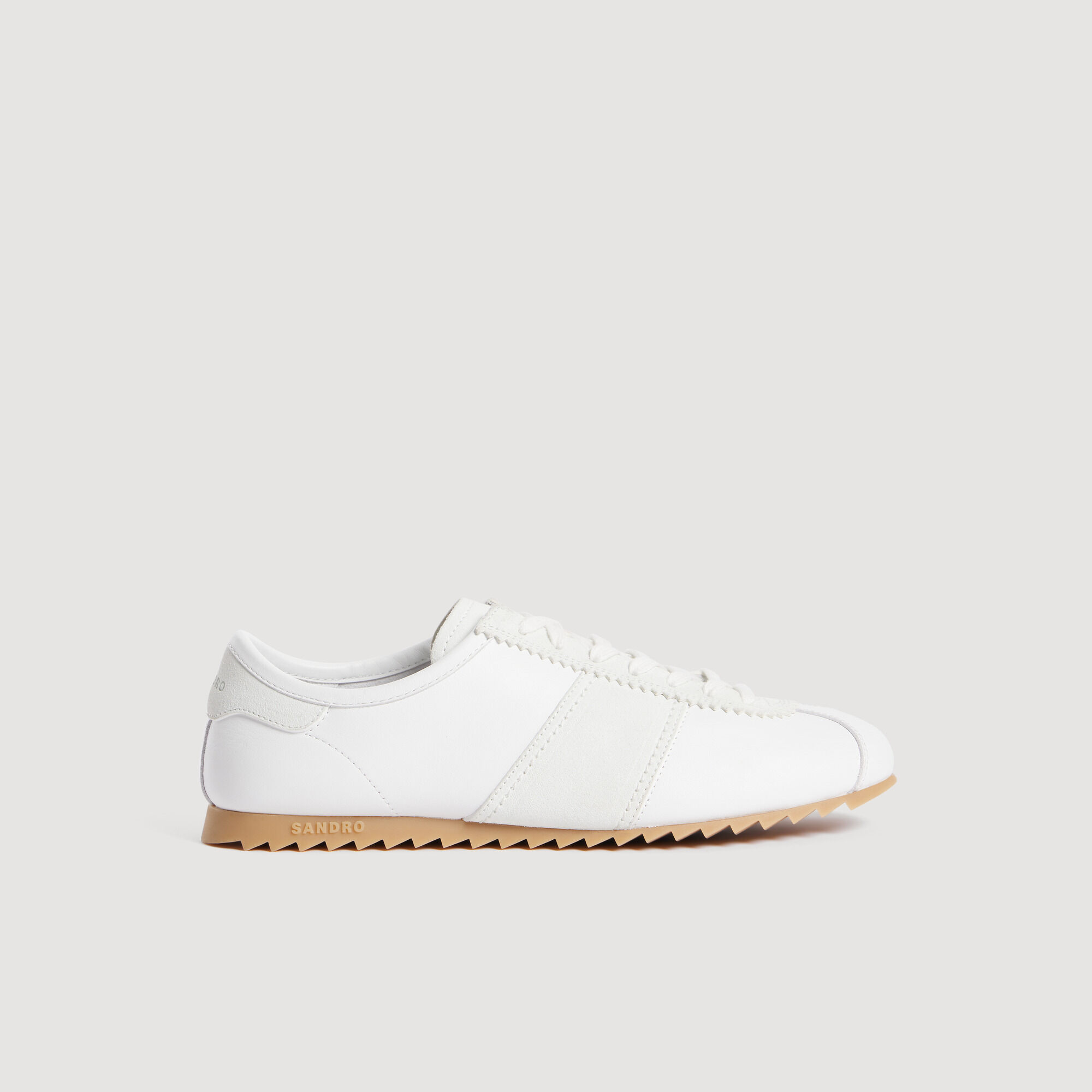 Baskets running en cuir