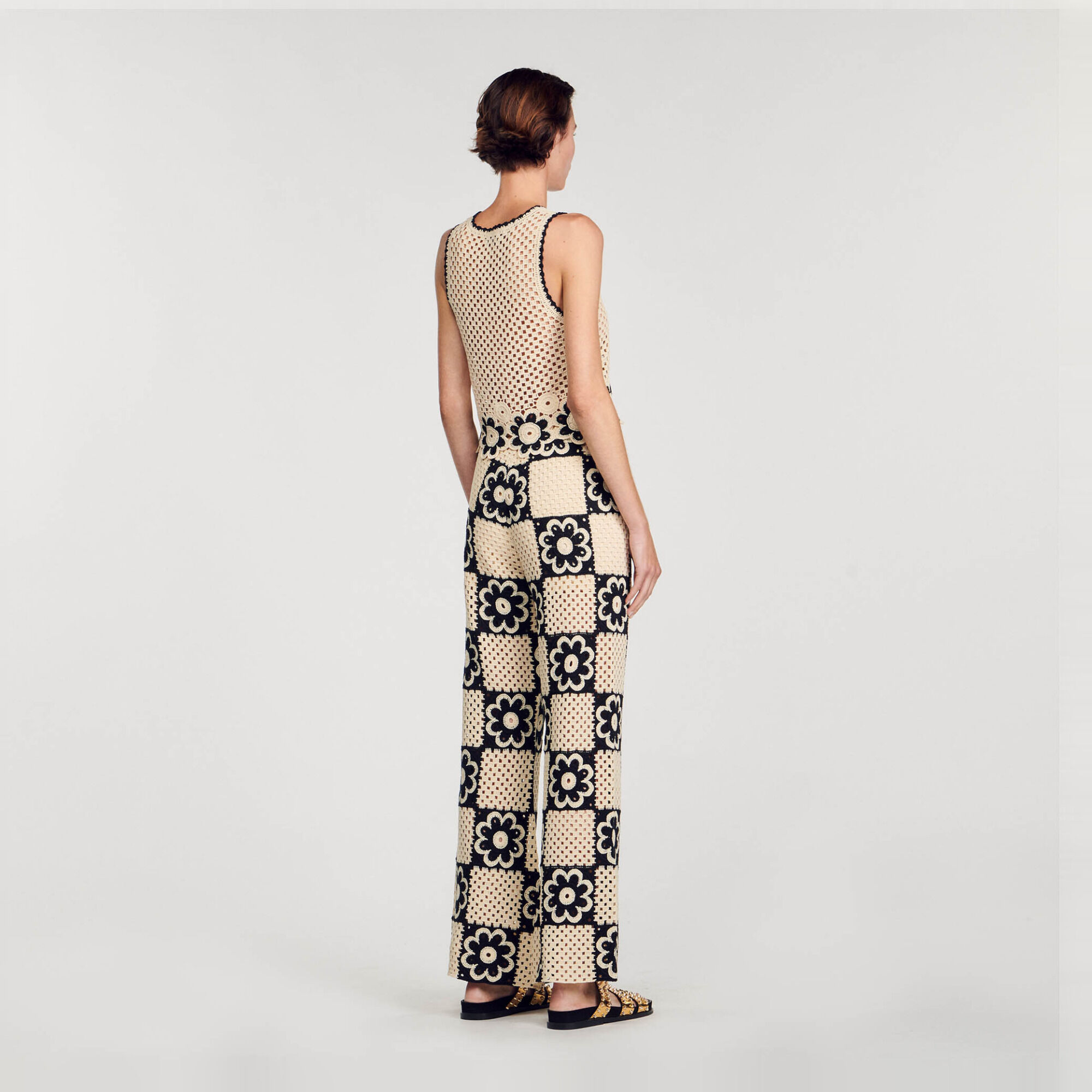 Pantalon en maille crochet 