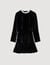 Robe courte en velours perlée
