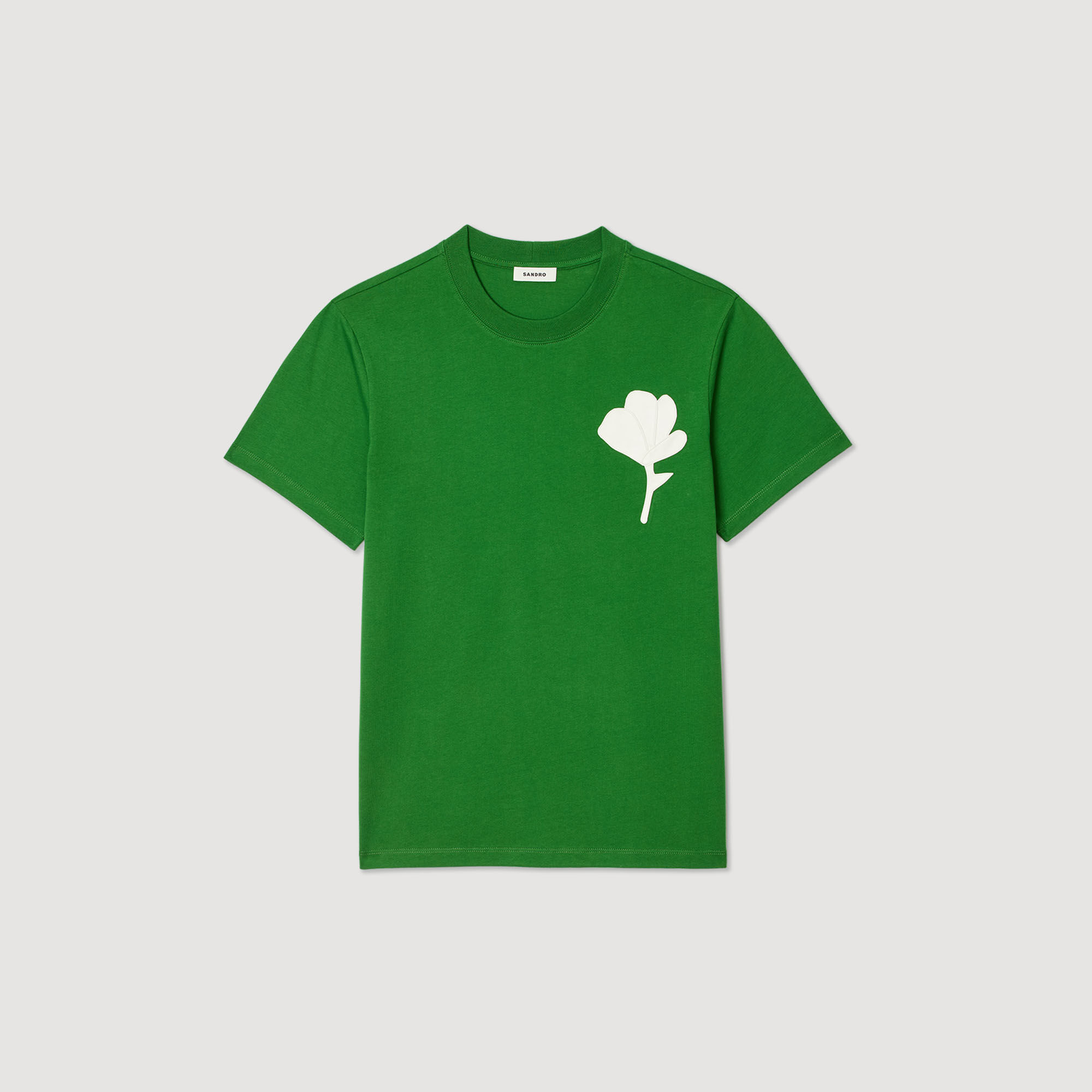 T-shirt à patch fleur