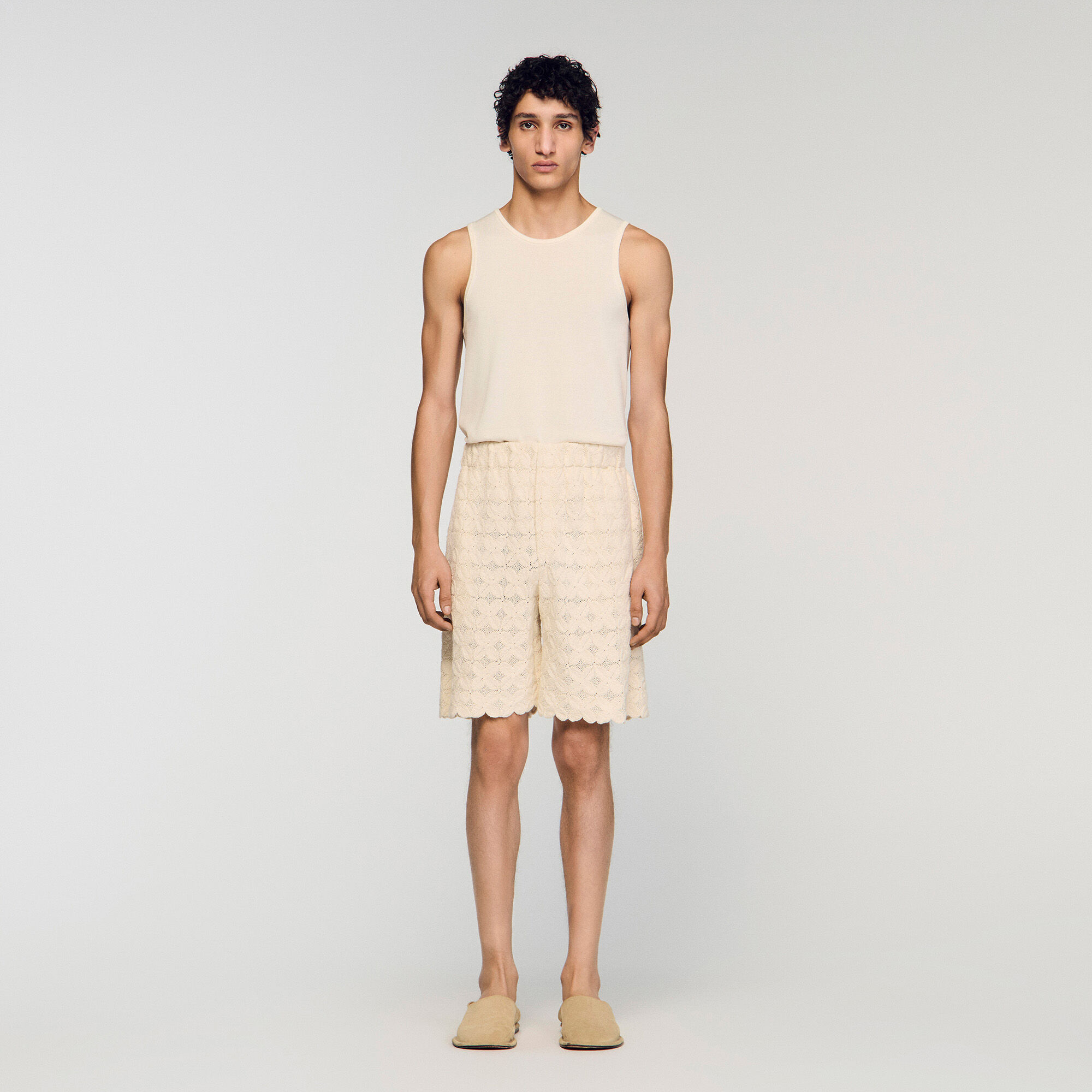 Short en coton broderie anglaise 