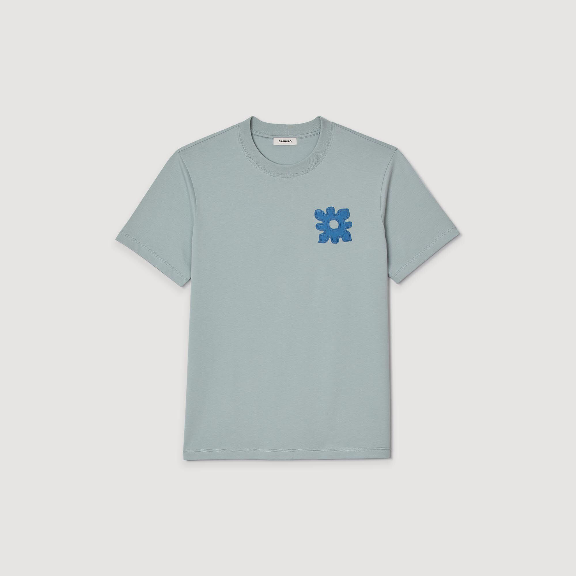 T-shirt à détail fleur