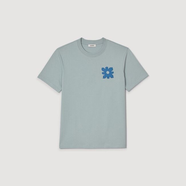 T-shirt à détail fleur