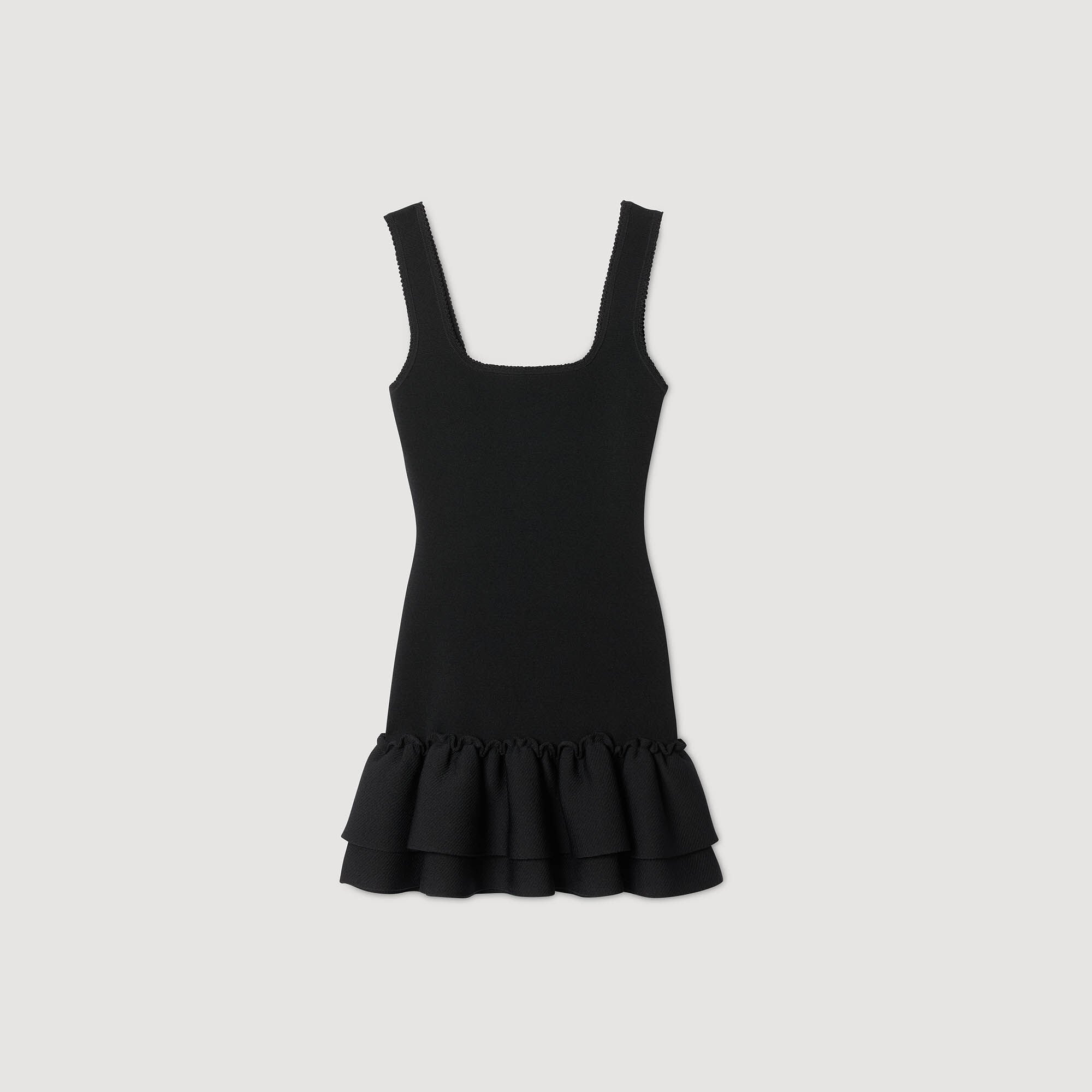Robe courte col carré