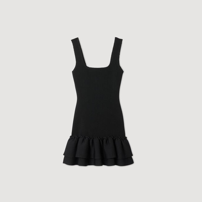 Robe courte col carré