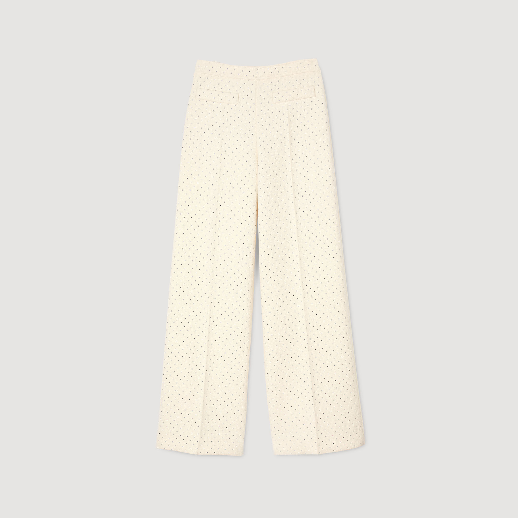 Pantalon en tweed strassé