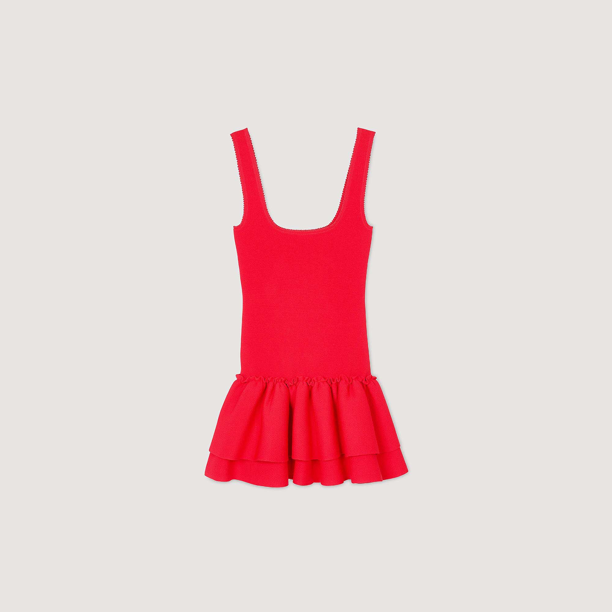 Robe courte col carré