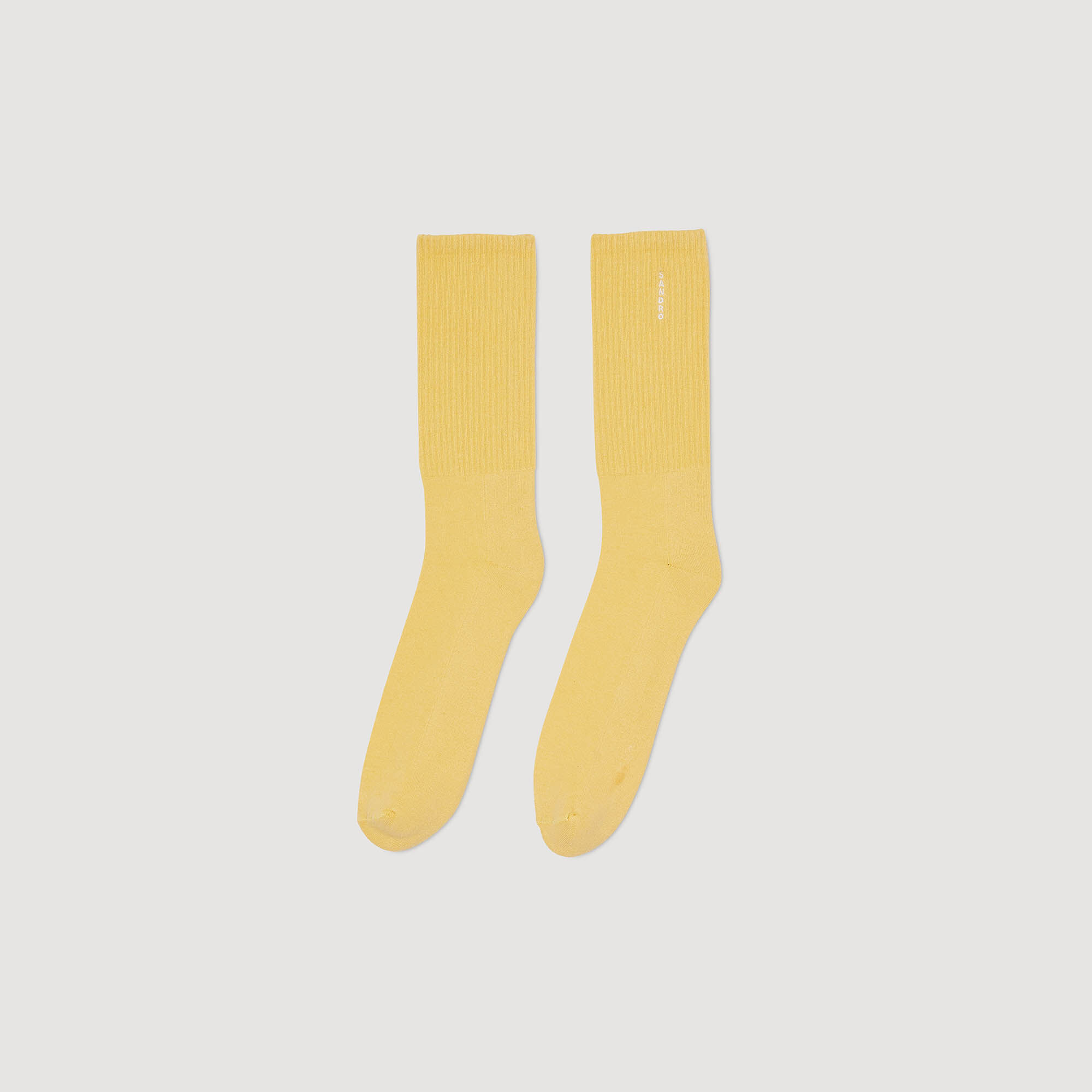 Chaussettes en coton jaune orange pour homme Sandro Paris