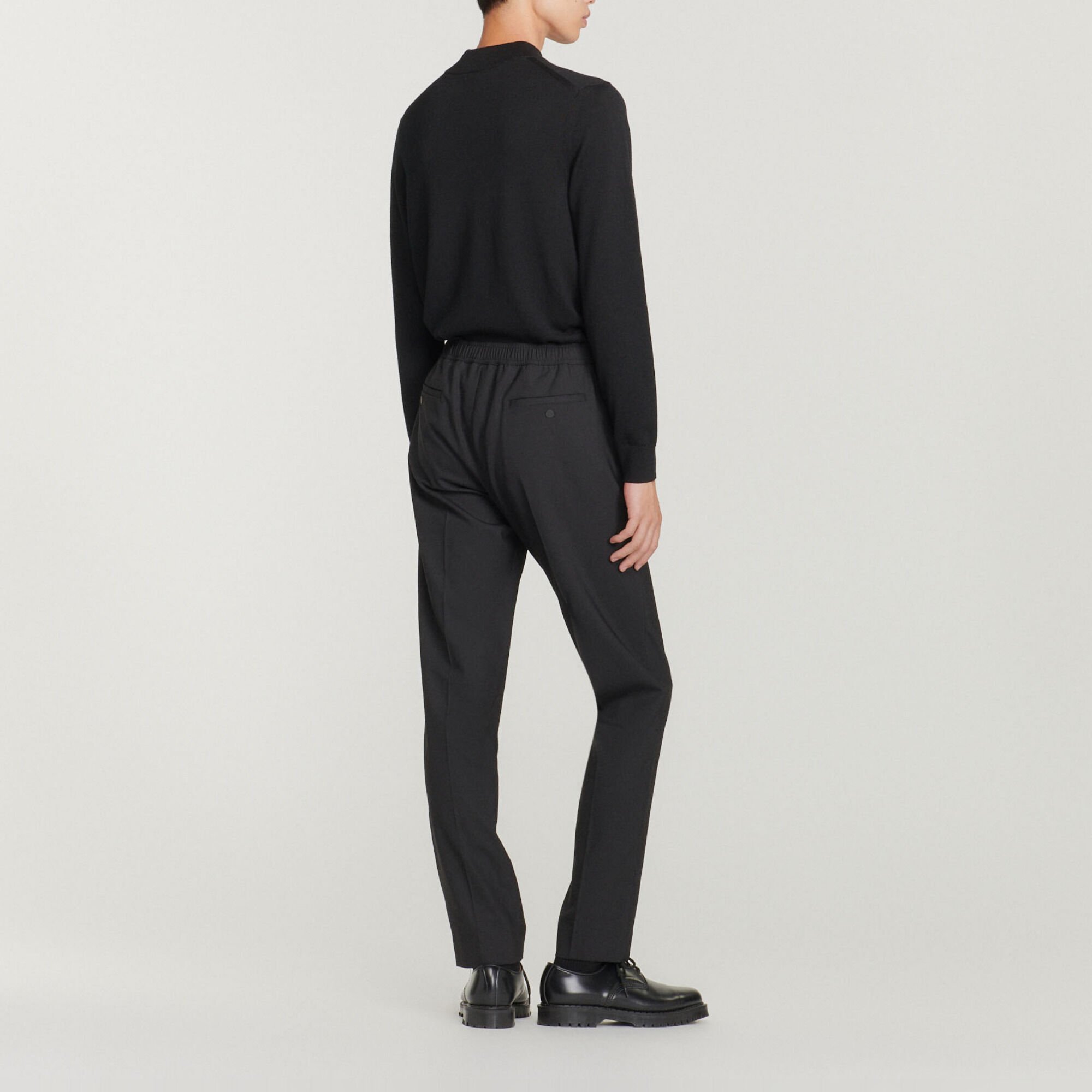 Pantalon à ceinture élastiquée