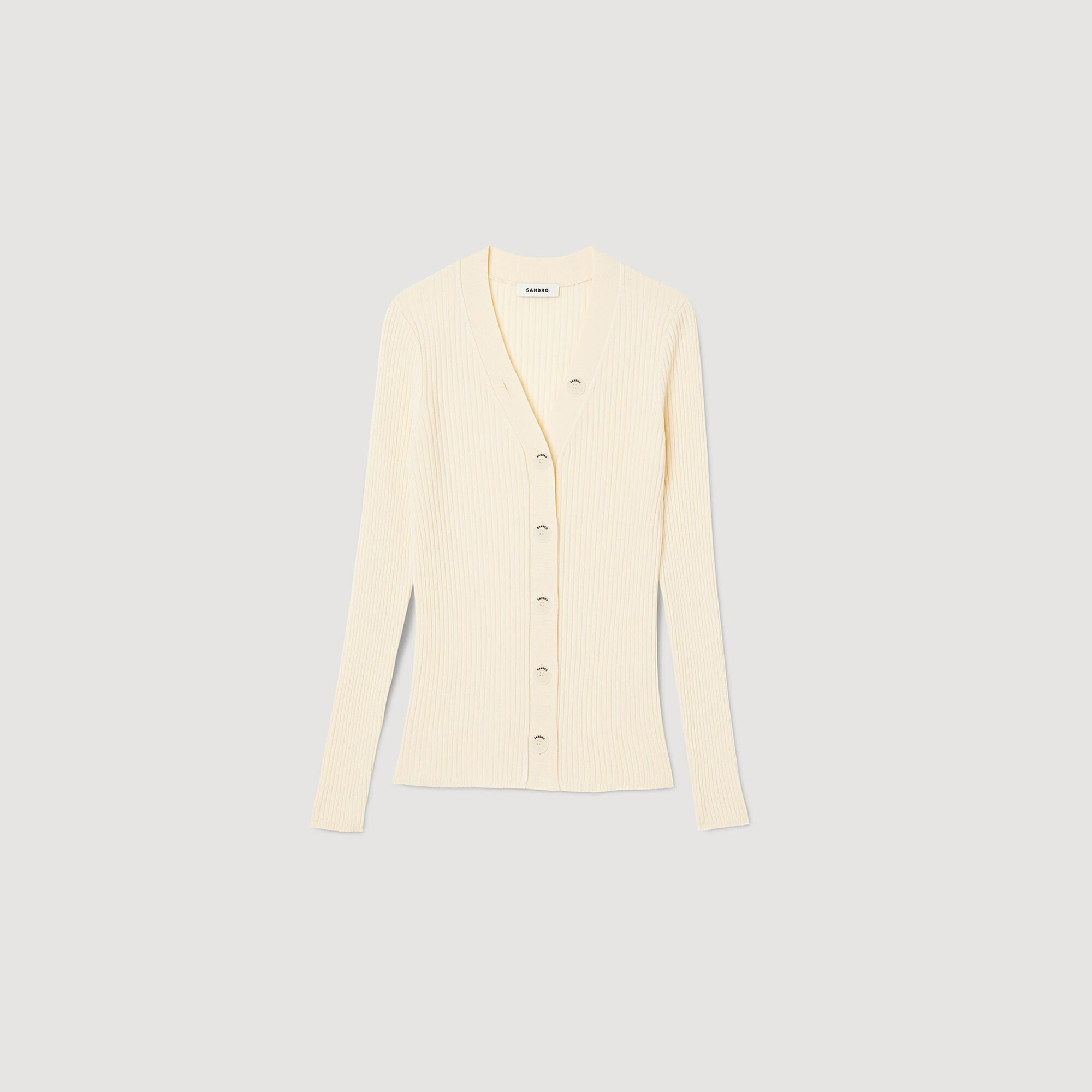 Cardigan en maille côtelée