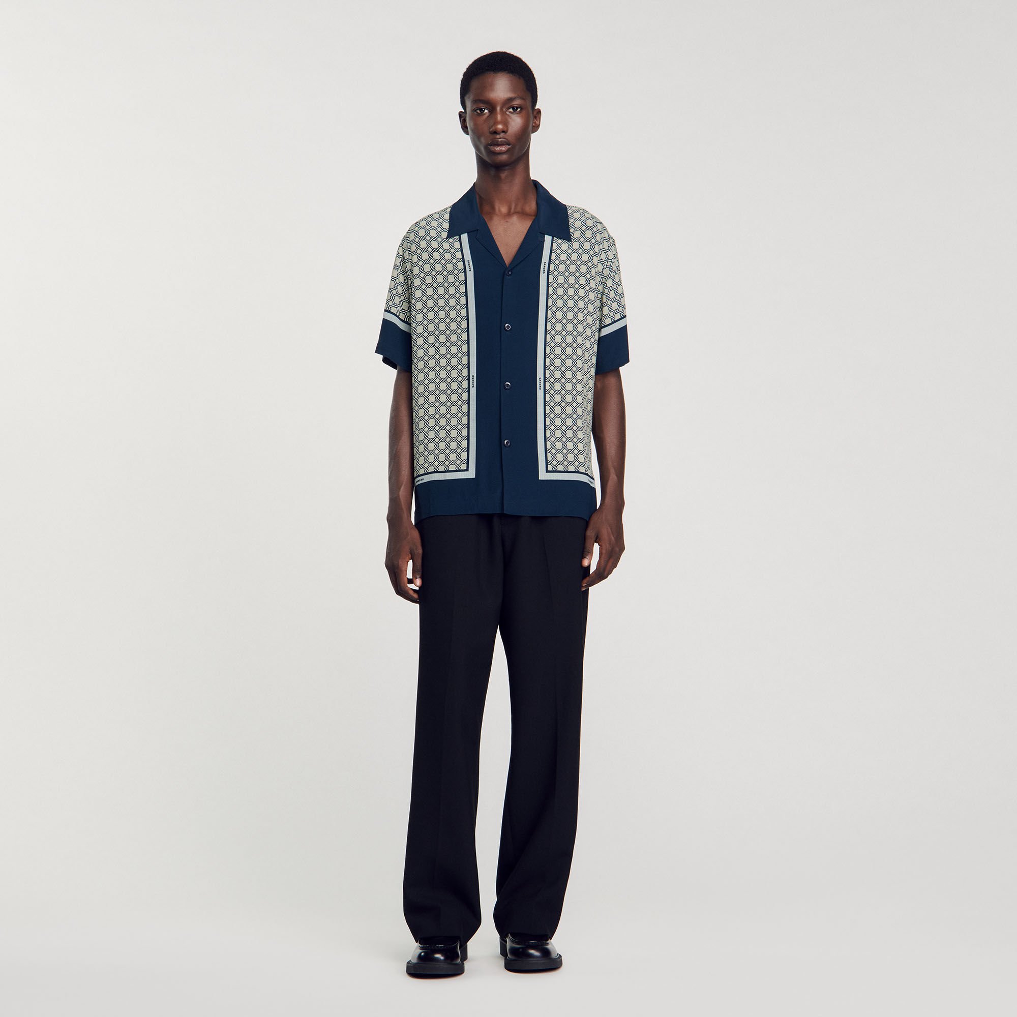 Chemise imprimée à manches courtes
