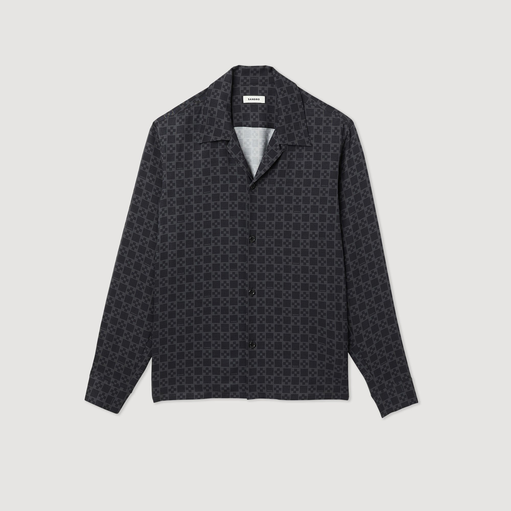 Chemise fluide à col requin