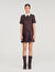 Robe courte satinée imprimée 