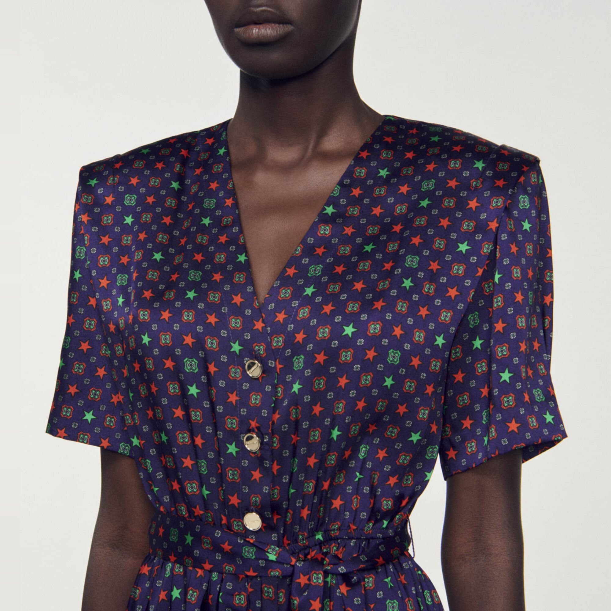 Combishort satinée imprimée