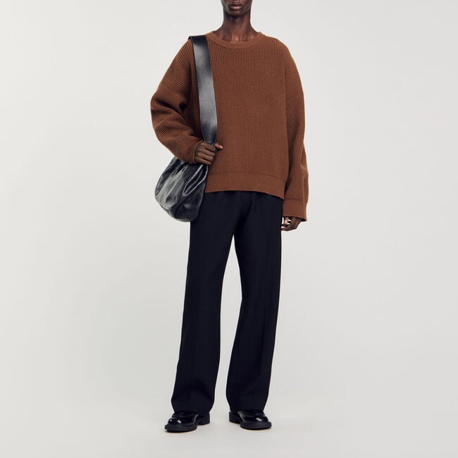 Pull côtelé en maille