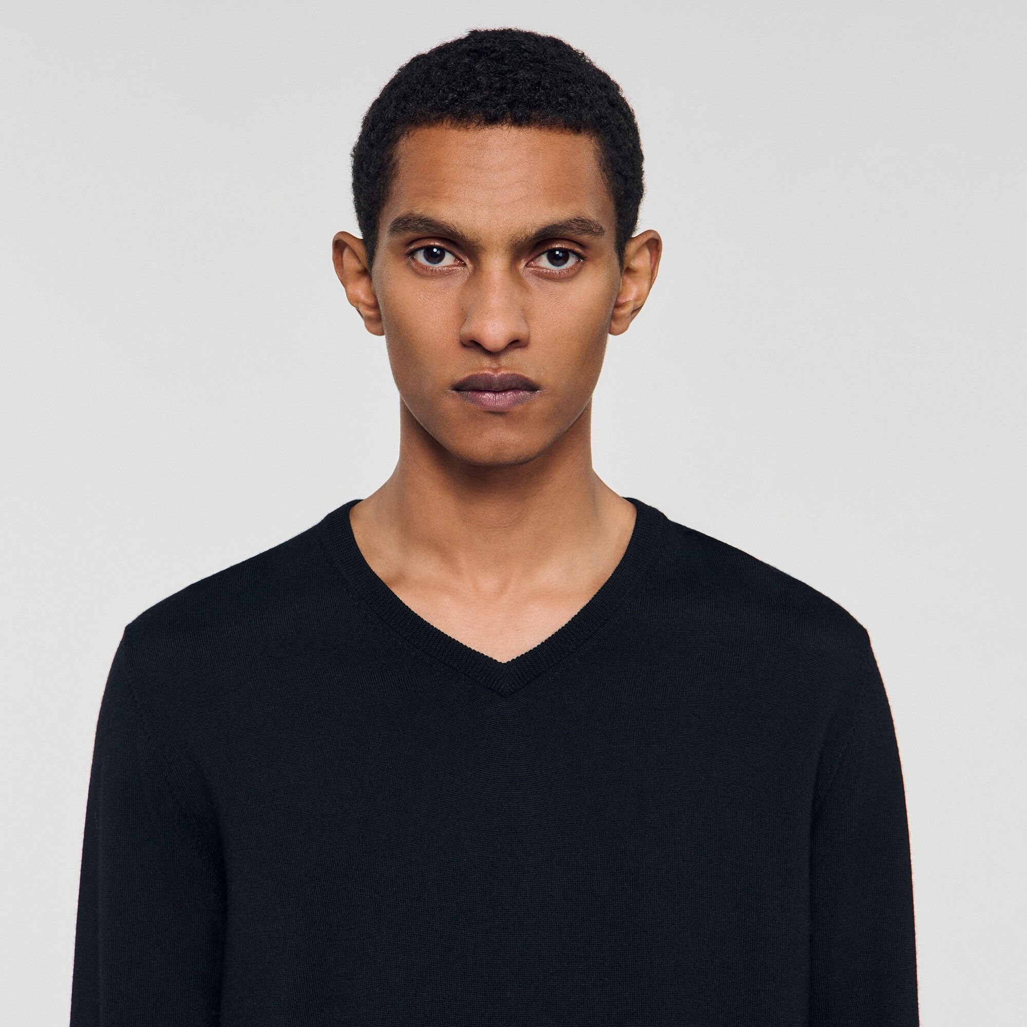 Pull en laine col V