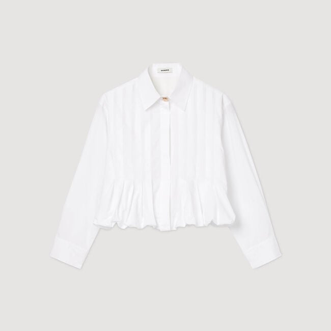 Chemise courte à plis