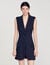 Robe courte tailleur plissée 
