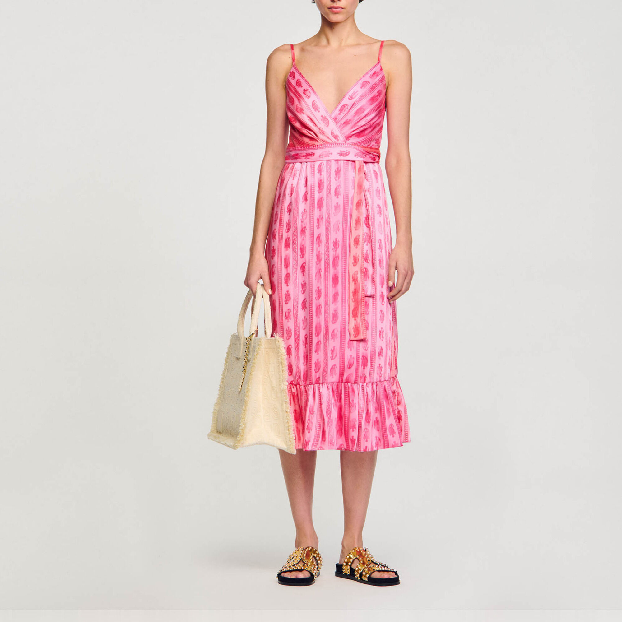 Robe sandro rose outlet