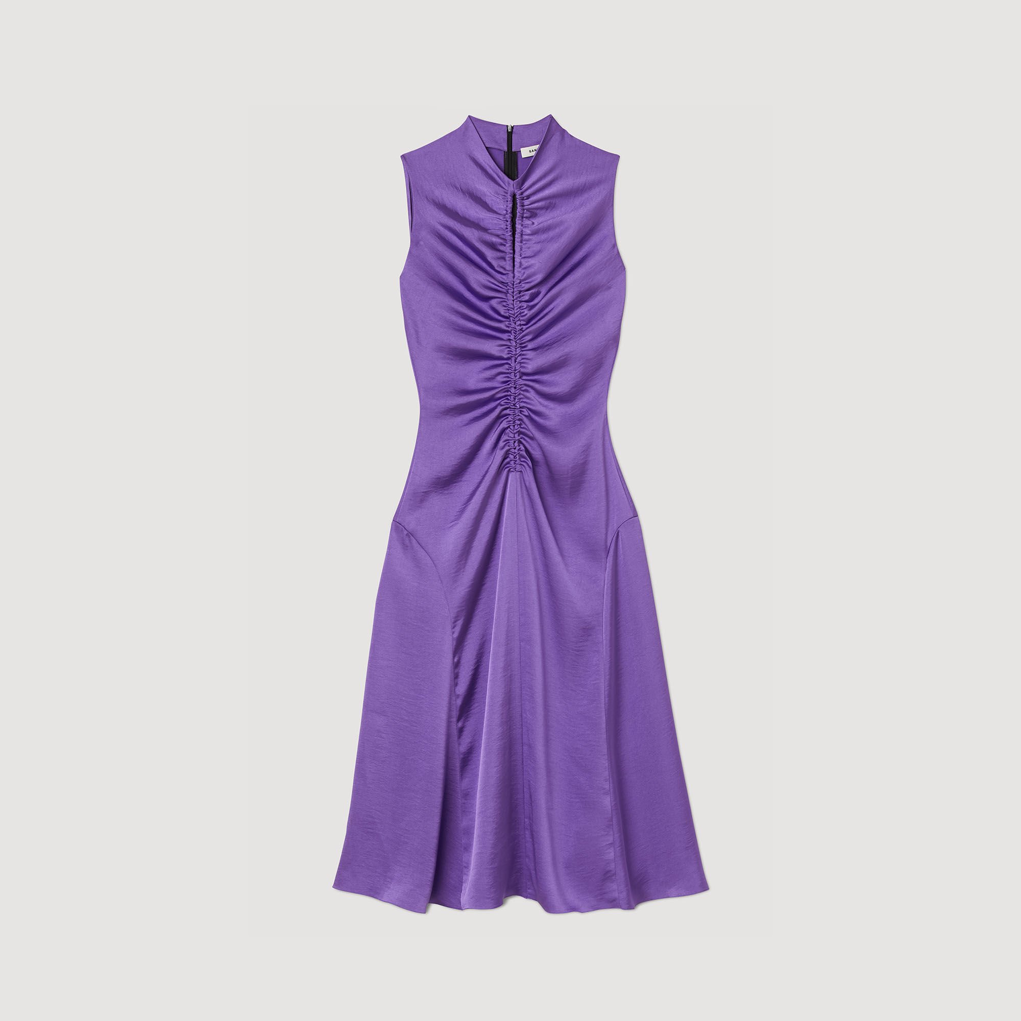 Robe mi-longue satinée