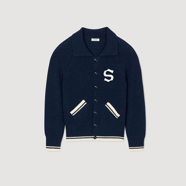 Cardigan varsity à patch S