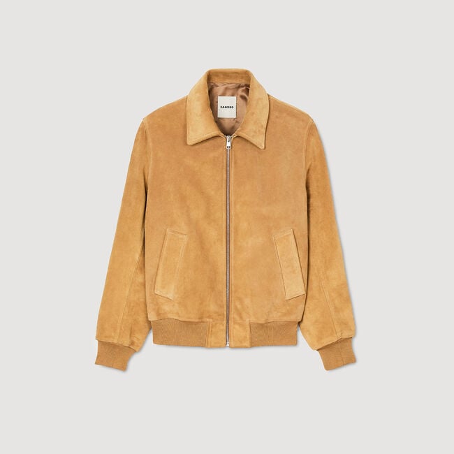 Blouson en croute de cuir