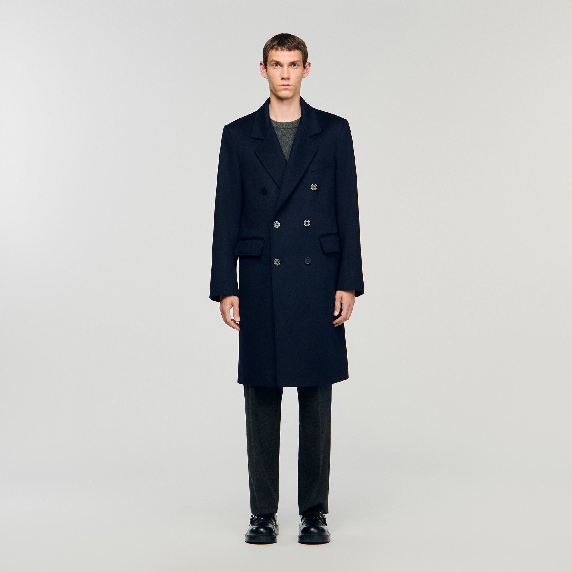 Manteau en laine et cachemire