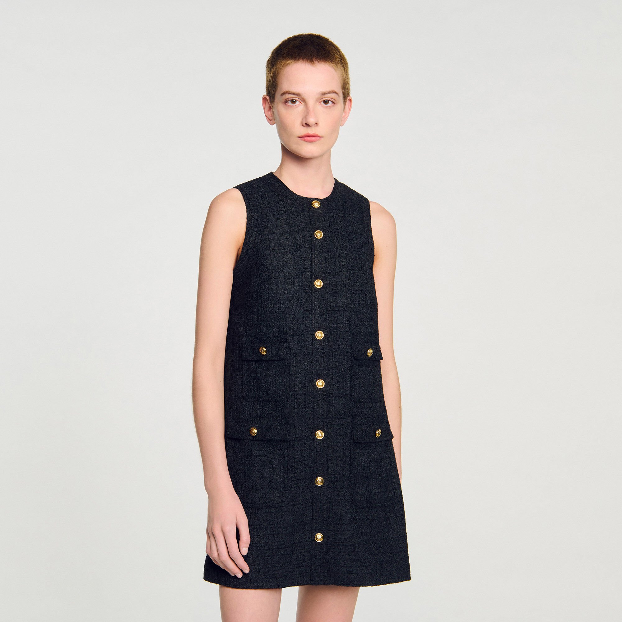 Robe courte en tweed