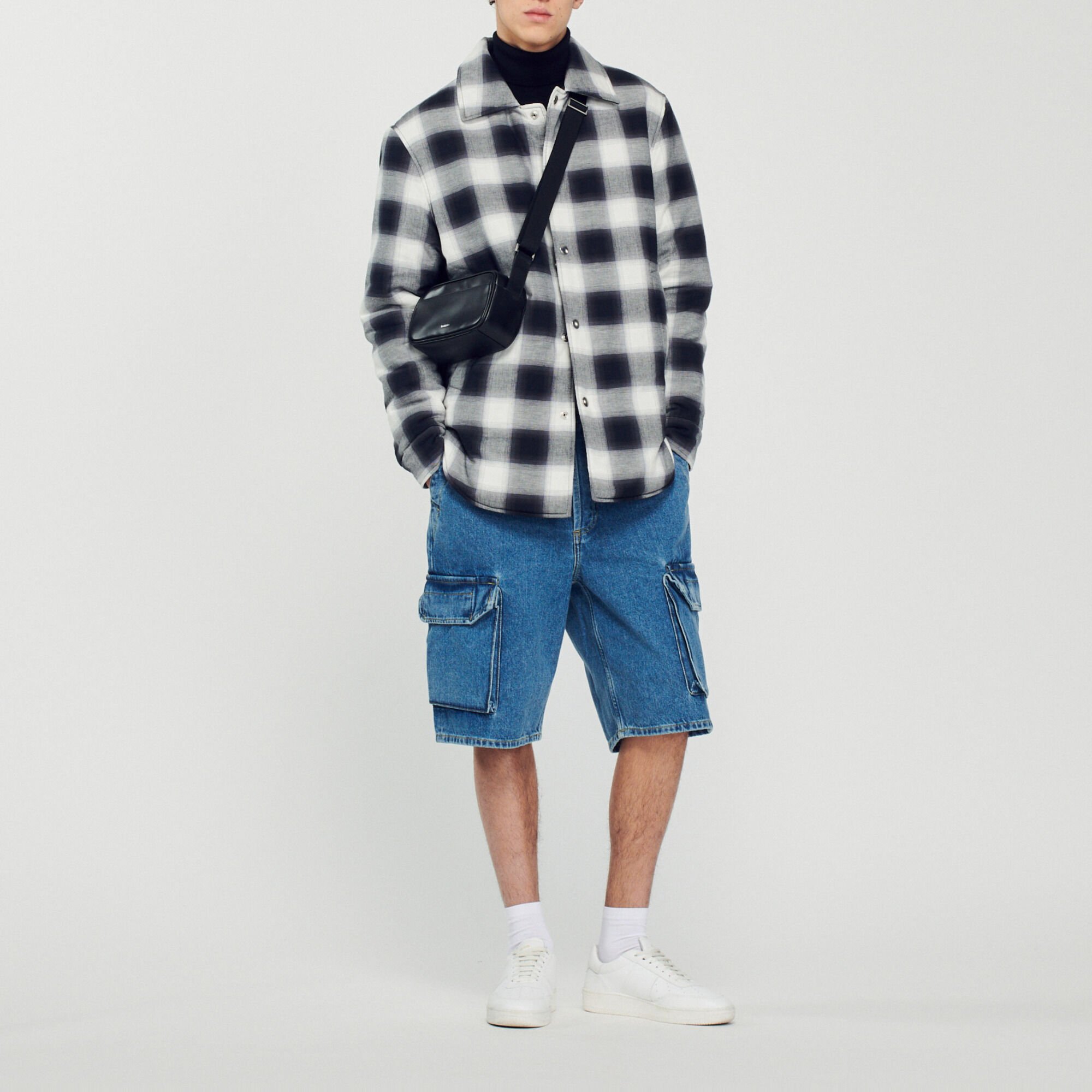 Blouson matelassé à carreaux