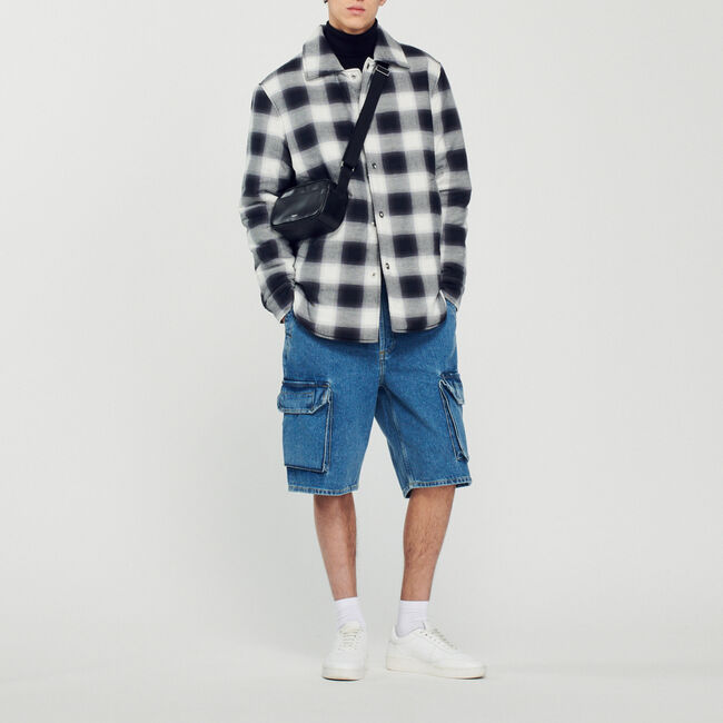 Blouson matelassé à carreaux