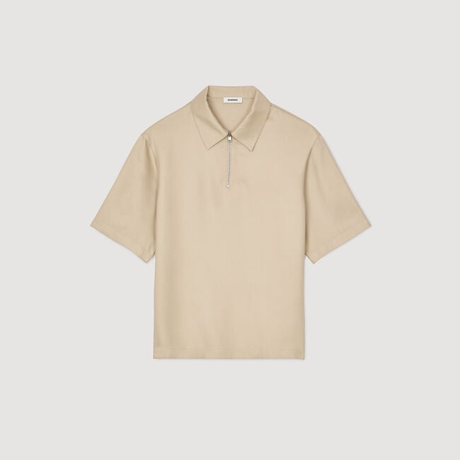 Polo à col zippé 